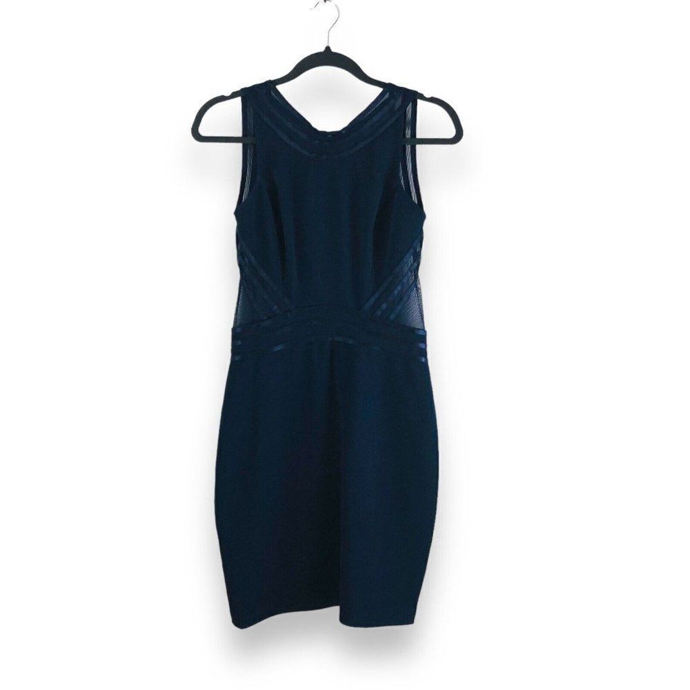 Susan Roselli‎ for Vijack Size 8 Blue Evening Party Vintage Mesh Cut Out Dress